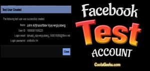 Facebook Test Account