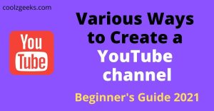 Create a YouTube channel