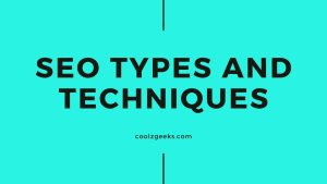 SEO TYPES AND TECHNIQUES