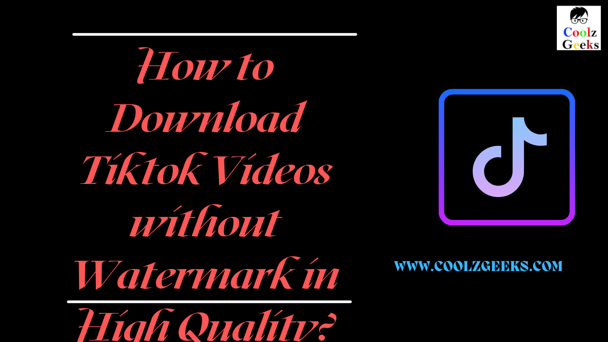 Download Tiktok Videos without Watermark in High Quality