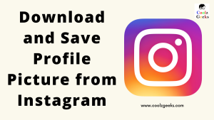 Download and Save Profile Picture from Instagram