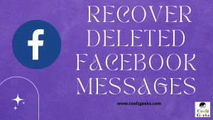 Recover Deleted Facebook Messages