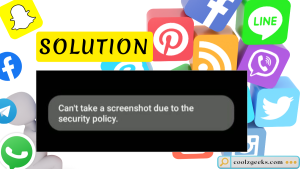 Can't Take Screenshot Due to Security